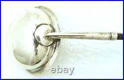 Sterling Silver Toddy Ladle with Silver Tipped Carved Wood Handle Marked EM 1798