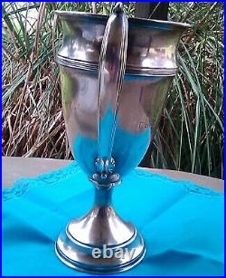 Sterling Silver Trophy 1922 Inscribed 10 Tall Marked J S & Co