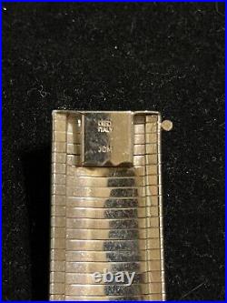 Sterling Silver Wide Curve Flexible Bangle Bracelet Marked 925