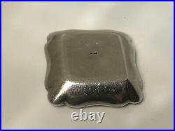 Sterling silver powder compact, import marks 20th century embossed Art Nouveau