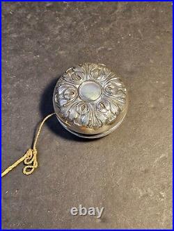 Sterling silver victorian yoyo/ 2.25 heavily embellished/Marked Gorham sterling