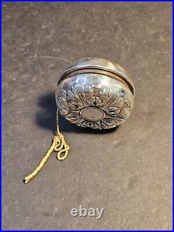 Sterling silver victorian yoyo/ 2.25 heavily embellished/Marked Gorham sterling