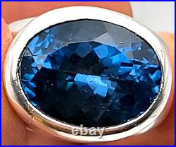 Strong Ring LONDON BLUE TOPAZ Sterling Silver Size 7 Marked 925 JEWELRY
