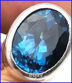 Strong Ring LONDON BLUE TOPAZ Sterling Silver Size 7 Marked 925 JEWELRY