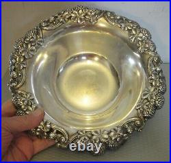 TIFFANY & CO STERLING CLOVER THISTLE BOWL 13780 antique M mark 9 no mono 396gr