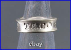 TIFFANY Sterling Silver T & CO. 1837 ROUND CONCAVE BAND RING Unisex 1997 Mark 6