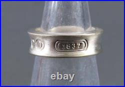 TIFFANY Sterling Silver T & CO. 1837 ROUND CONCAVE BAND RING Unisex 1997 Mark 6