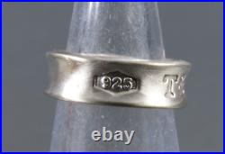 TIFFANY Sterling Silver T & CO. 1837 ROUND CONCAVE BAND RING Unisex 1997 Mark 6