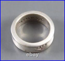 TIFFANY Sterling Silver T & CO. 1837 ROUND CONCAVE BAND RING Unisex 1997 Mark 6