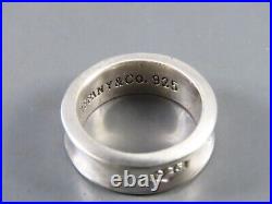 TIFFANY Sterling Silver T & CO. 1837 ROUND CONCAVE BAND RING Unisex 1997 Mark 6