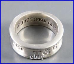 TIFFANY Sterling Silver T & CO. 1837 ROUND CONCAVE BAND RING Unisex 1997 Mark 6