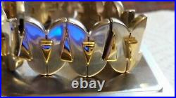 Tane Sterling Silver & 14K Gold Vermeil Bracelet Fully Marked Signed 1980s FAB