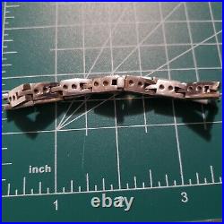 Taxco Sterling Silver Puzzle Bracelet 7.5. Vintage. Preowned. Marked