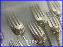 Tiffany & Co Faneuil 1910 Sterling Silver 10 Pastry Forks No Monogram M Mark