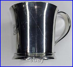 Tiffany & Co. Makers Sterling Silver Monogrammed Mug Cup- Marked 18156 2481