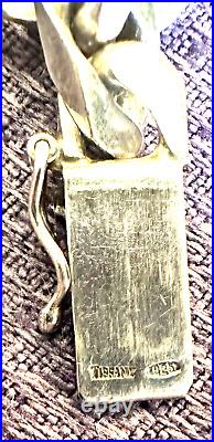 Tiffany & Co Marked Sterling Silver 925 & 18k Gold Curb Link Bracelet