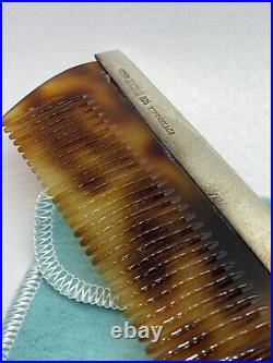 Tiffany Co. RARE 1840's English Marks Lion? R sterling silver 925 8 Comb