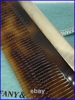 Tiffany Co. RARE 1840's English Marks Lion? R sterling silver 925 8 Comb