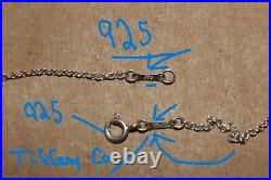 Tiffany & Co. Sterling Elsa Peretti Open Heart Pendant Necklace 18 in Box -10 g