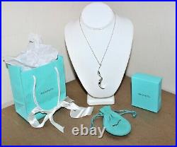 Tiffany & Co. Sterling Frank Gehry 2.75 Orchid Pendant 16 Necklace + Box & Bag