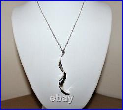 Tiffany & Co. Sterling Frank Gehry 2.75 Orchid Pendant 16 Necklace + Box & Bag