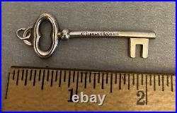 Tiffany & Co Sterling Silver Key Pendant Large 55mm Long Oval 925 Marked 8.98gr