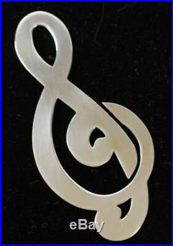 Tiffany & Co. Sterling Silver Treble Clef Music Note Book Mark Page Marker