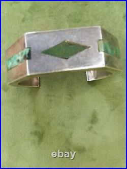 Turquoise and sterling silver cuff bracelet Mark 9.25 Vsd