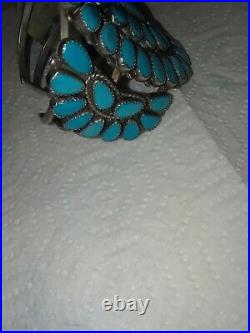Turquoise cuff bracelet marked JB