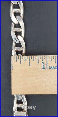 Two Sterling Silver Bracelets, Mariner & Cuban Link Marked. 925