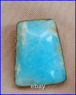 (Two) Turquoise Stone Pendants, On 925 Sterling Mount, Tested & Marked, Preowned