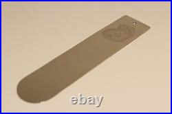 VINTAGE ITALY 31.5 gr. BEAUTIFUL CARVED STERLING SILVER BOOK MARK +LEATHER COVER