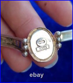 VINTAGE signed marked SAS ITALY 925 STERLING SILVER BRACELET Silver Cameo small