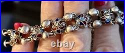 VTG Empire Russian Sterling Silver 84 Jewelry Bracelet Enamel 29.1 GRAMS MARKED