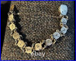 VTG Empire Russian Sterling Silver 84 Jewelry Bracelet Enamel 29.1 GRAMS MARKED