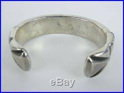 VTG period original Mark Chee Sterling silver turquoise cuff bracelet