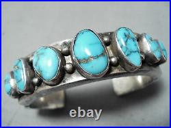 Very Important Mark Chee Vintage Navajo Turquoise Sterling Silver Bracelet
