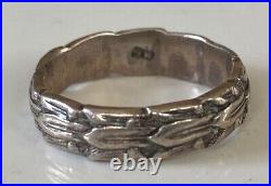 Very Rare Unusual Antique Silver Ring Band Marked Sw Possibly Georgian C1830