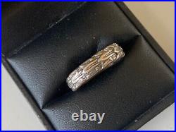Very Rare Unusual Antique Silver Ring Band Marked Sw Possibly Georgian C1830