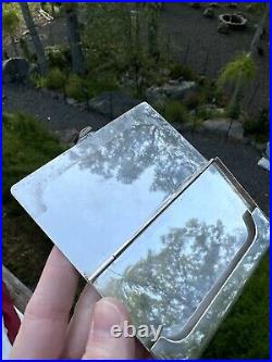 Vintage 925 Sterling Silver Card Case, Made in Italy Engraved 4-5-86 & Marked