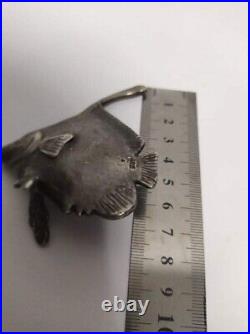 Vintage 925 Sterling Silver Small Fish Figurine Statue Marked