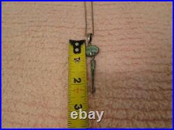 Vintage AD Sterling Silver Pendant With Beautiful Inlay 30 Sterling Chain Mark