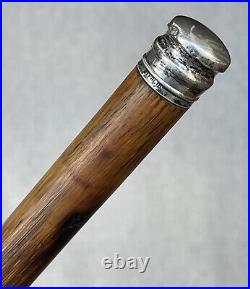 Vintage Antique Marked Sterling Silver Fancy Knob Swagger Walking Stick Cane