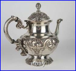 Vintage Antique Sterling Silver Tea Pot Marked. 777 grams