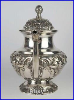 Vintage Antique Sterling Silver Tea Pot Marked. 777 grams