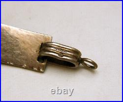Vintage Art Deco Bracelet Sterling Silver Enamel Chrysoprase Makers Mark GG
