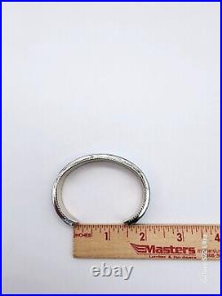 Vintage Artist Marked Lt Inlaid Opal Sterling Silver 925 Cuff Bracelet 24.9 Gram