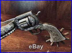 Vintage Beautiful Handmade Sterling Silver Pistol Spurs Single Mounted Marked
