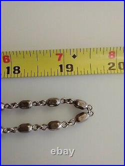 Vintage Catholic Rosary Creed Sterling Silver Marked Cfx&Ctr Barrel BB Beads