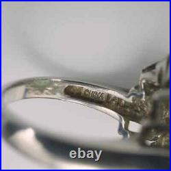 Vintage Chinese Sterling Silver 925 Cocktail Ring Marked 9.6 g /Size 7 3/4